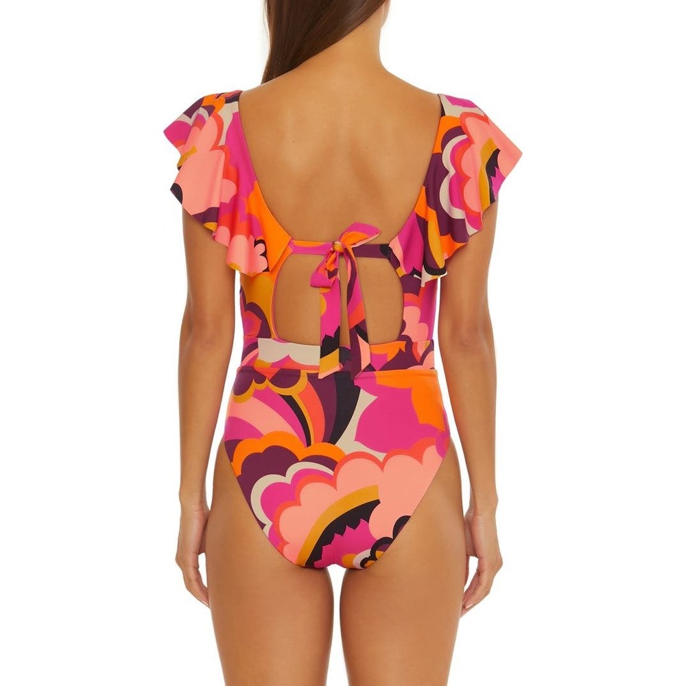 Trina Turk Women's Fan Faire Ruffle Women's Size 2 - Picture 2 of 6